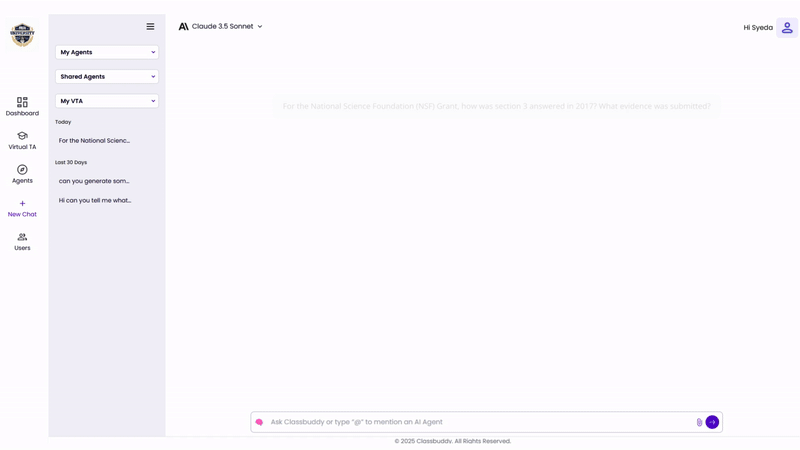 Grant-Review-Agent chat - AI agent builder for universities